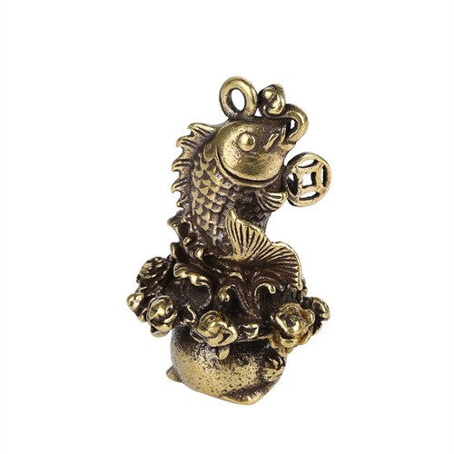 Statuina pendente carpa ottone